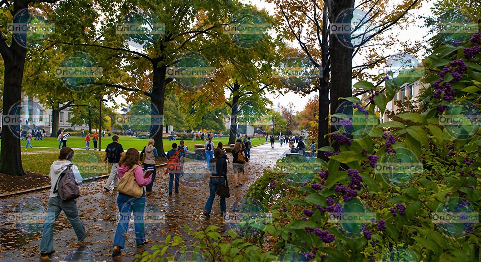 Students enjoying campus life in the USA, experiencing a vibrant and diverse learning environment.